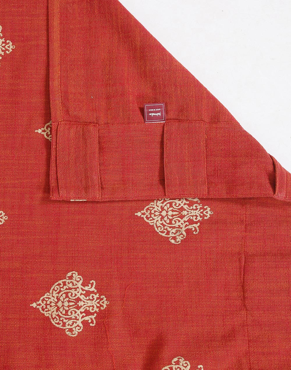 Orange Sahir Cotton Semi Sheer Curtain | 1Pc Orange Sahir Cotton Semi Sheer Curtain | 1Pc