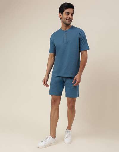 Blue Organic Cotton Knit Tee Blue Organic Cotton Knit Tee