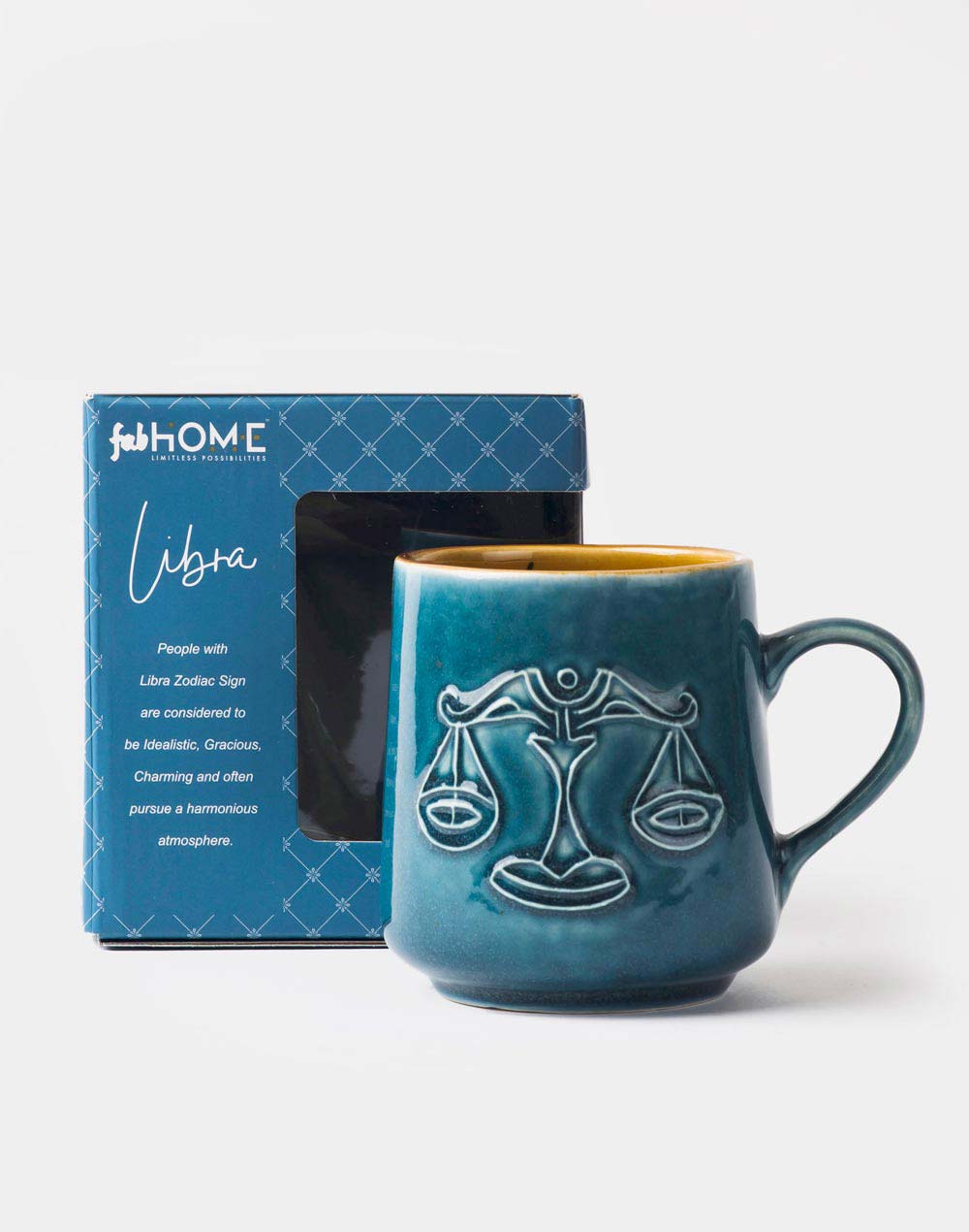 Rashi Light Blue Ceramic Mug - Libra Rashi Light Blue Ceramic Mug - Libra