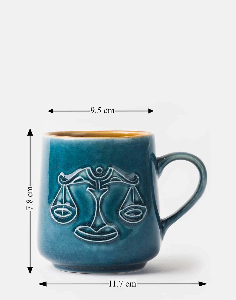 Rashi Light Blue Ceramic Mug - Libra Rashi Light Blue Ceramic Mug - Libra