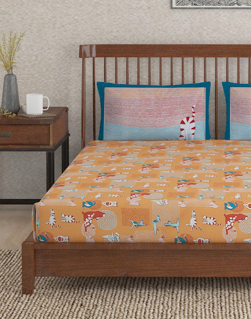 Buy Bed Sheets Online, Double Bed and Single Bed Bedsheets at Fabindia