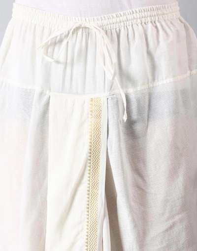 Natural Cotton Blend Woven Dhoti Natural Cotton Blend Woven Dhoti