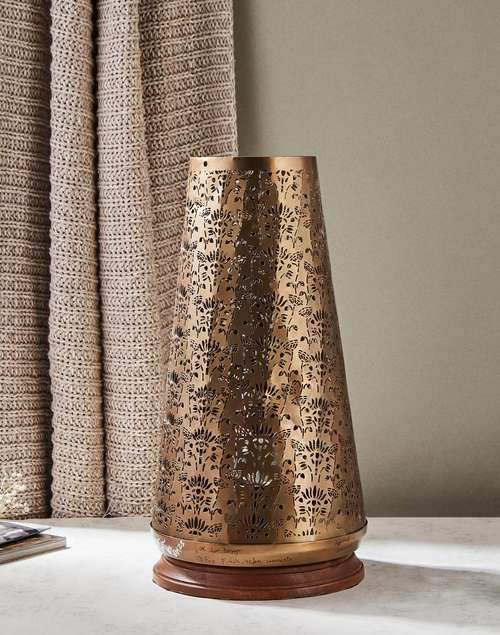 Brass Metal Roshan Ambient Table Lamp Brass Metal Roshan Ambient Table Lamp