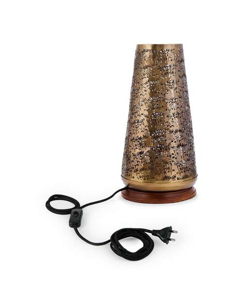 Brass Metal Roshan Ambient Table Lamp Brass Metal Roshan Ambient Table Lamp