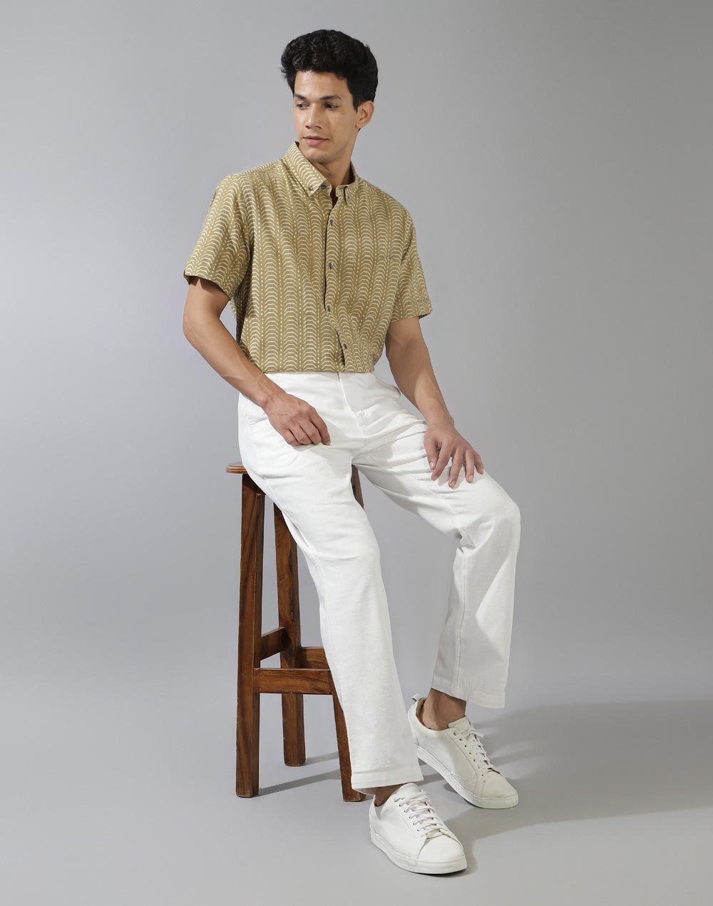 White Cotton Full Length Regular Pant White Cotton Full Length Regular Pant