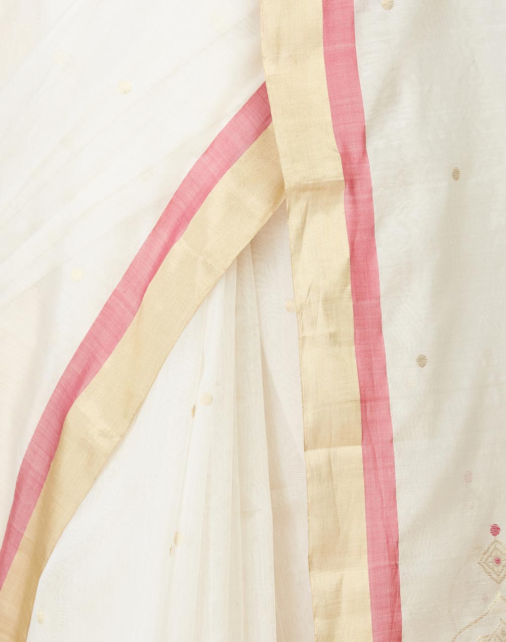 Natural Cotton Silk Chanderi Sari Natural Cotton Silk Chanderi Sari