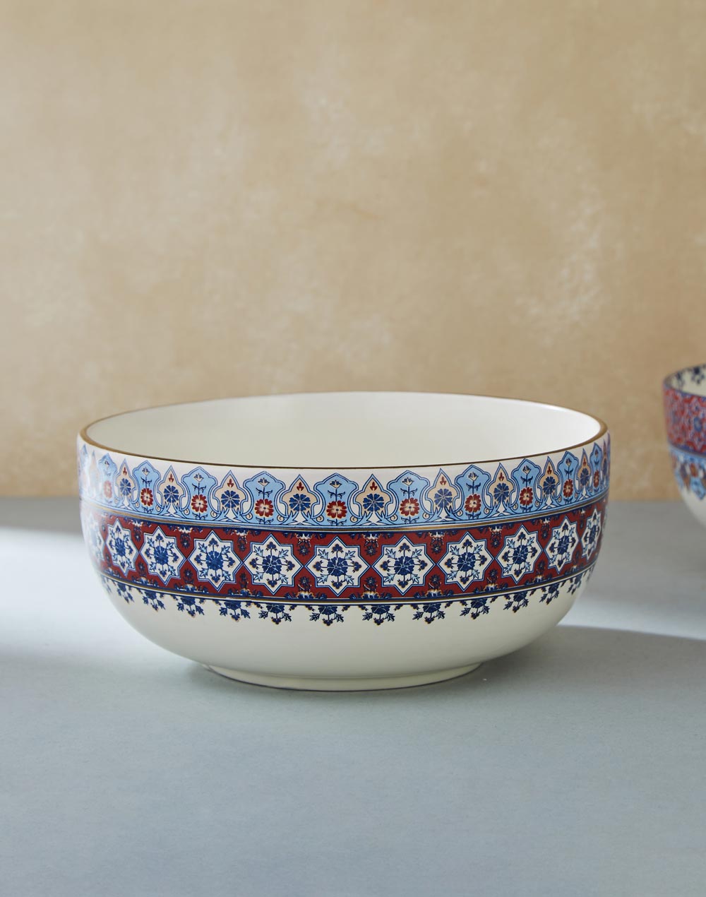 Buy Multi Falak Ceramic Serving Bowl Large Online at Fabindia 20113255