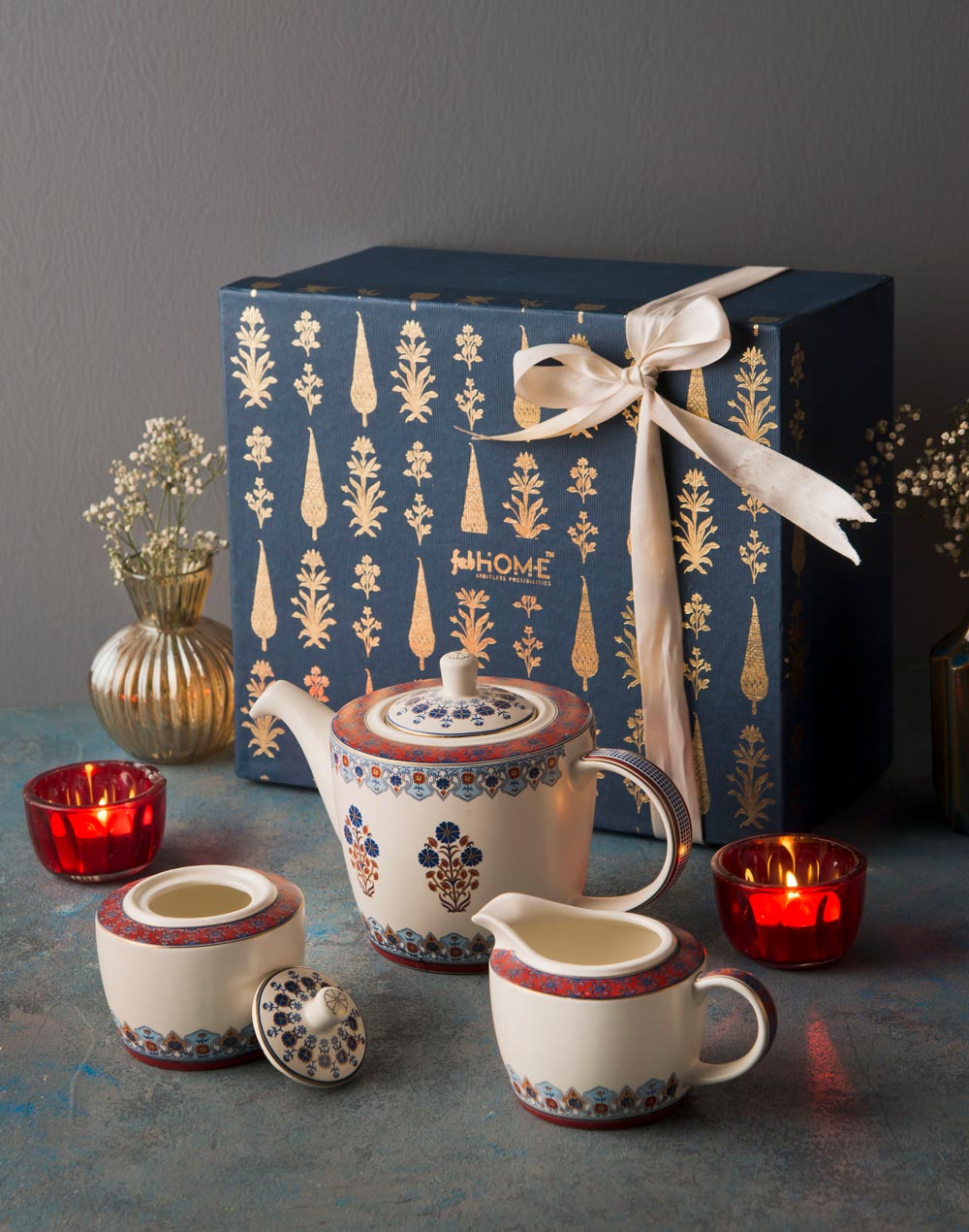Multi Falak Ceramic Teapot Pot Gift Set