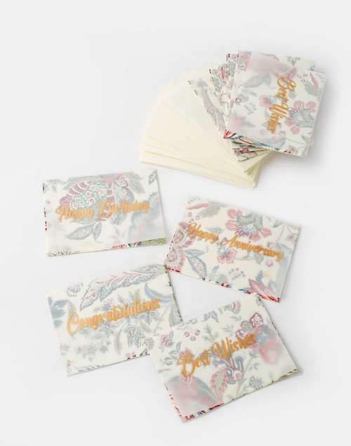 Buy Multi Paper Printed Gift Card Set Of 12 Online at Fabindia | 20113320