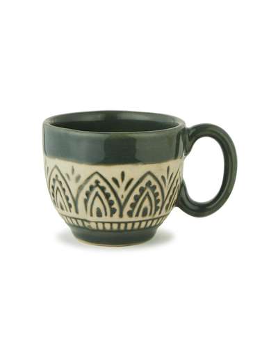 Green Leela Ceramic Cup & Saucer Green Leela Ceramic Cup & Saucer