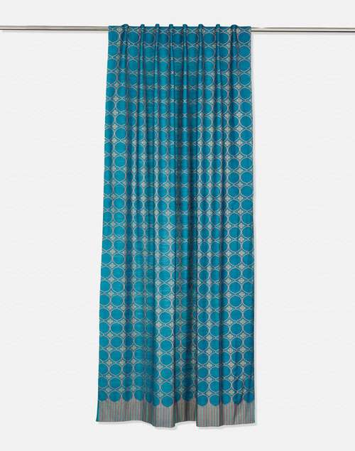 Blue Jhanak Viscose Blend Room Darkening Curtains | 1Pc Blue Jhanak Viscose Blend Room Darkening Curtains | 1Pc