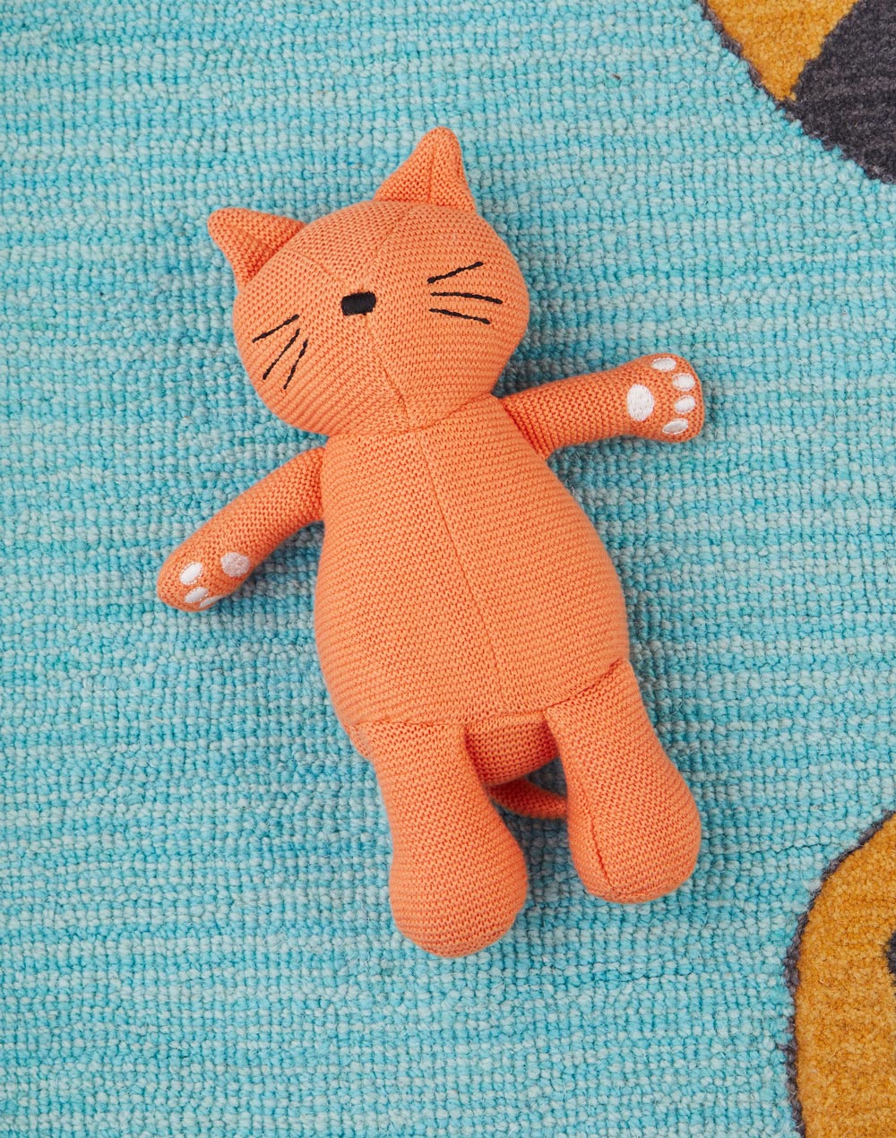 Orange Cotton Cat Toy