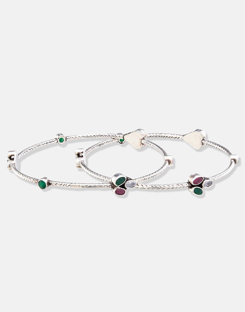 Silver Bangles Set Of 2 Silver Bangles Set Of 2