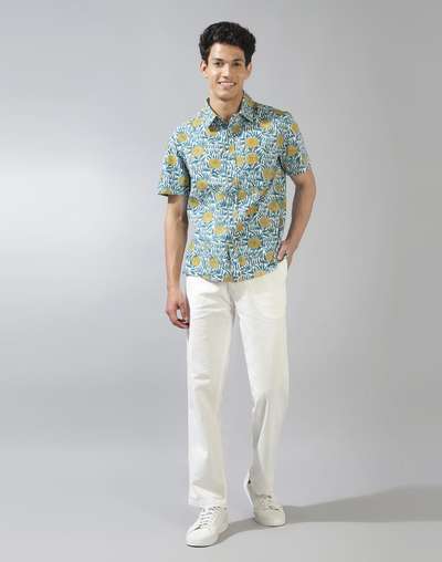 White Cotton Printed Shirt White Cotton Printed Shirt