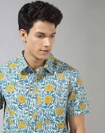 White Cotton Printed Shirt White Cotton Printed Shirt