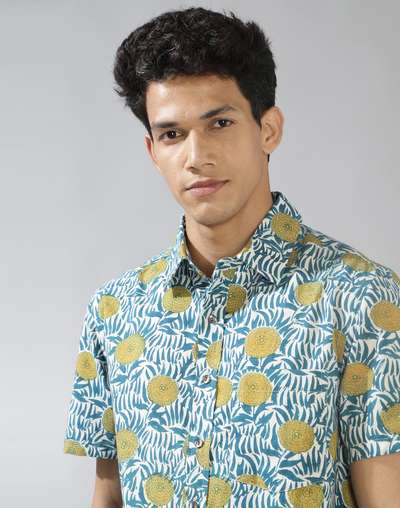 White Cotton Printed Shirt White Cotton Printed Shirt