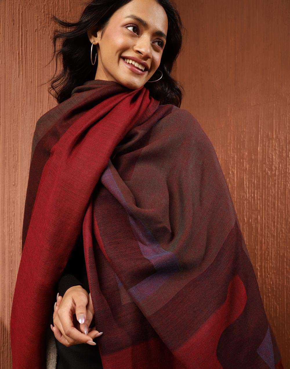 Buy Green Wool Woven Shawl for Women Online at Fabindia | 20122780