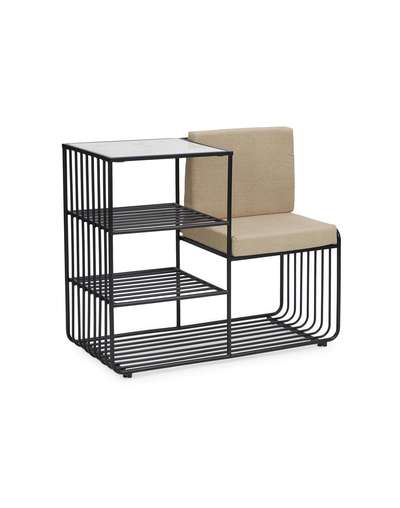 Beige Steel Rack Buy Beige Ferro Metal Storage Shelf Online at Fabindia | 20123651