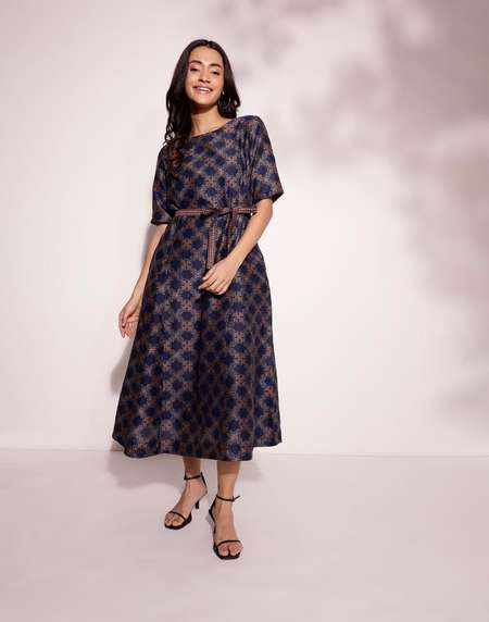 ajrakh cotton dress Goral Ajrakh Cotton Dress Amaanyaa