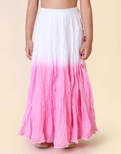 Pink Cotton Chikankari 3Pc Lehenga Set Pink Cotton Chikankari 3Pc Lehenga Set