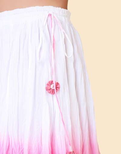 Pink Cotton Chikankari 3Pc Lehenga Set Pink Cotton Chikankari 3Pc Lehenga Set