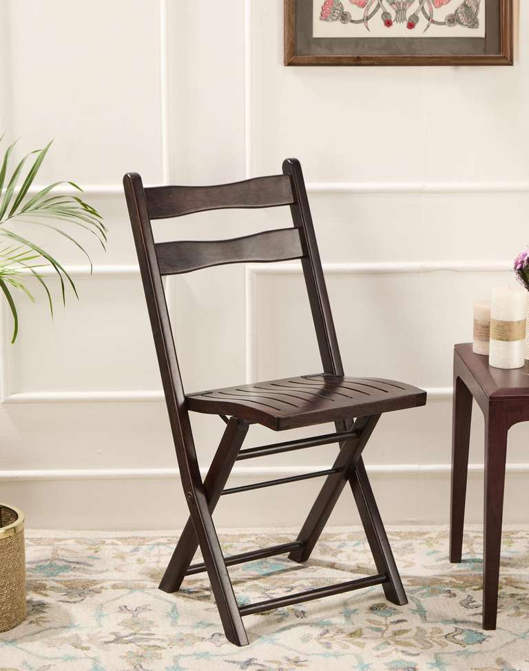 Buy Brown Wood Marque Chair Non Upholstered- Single Seater Online