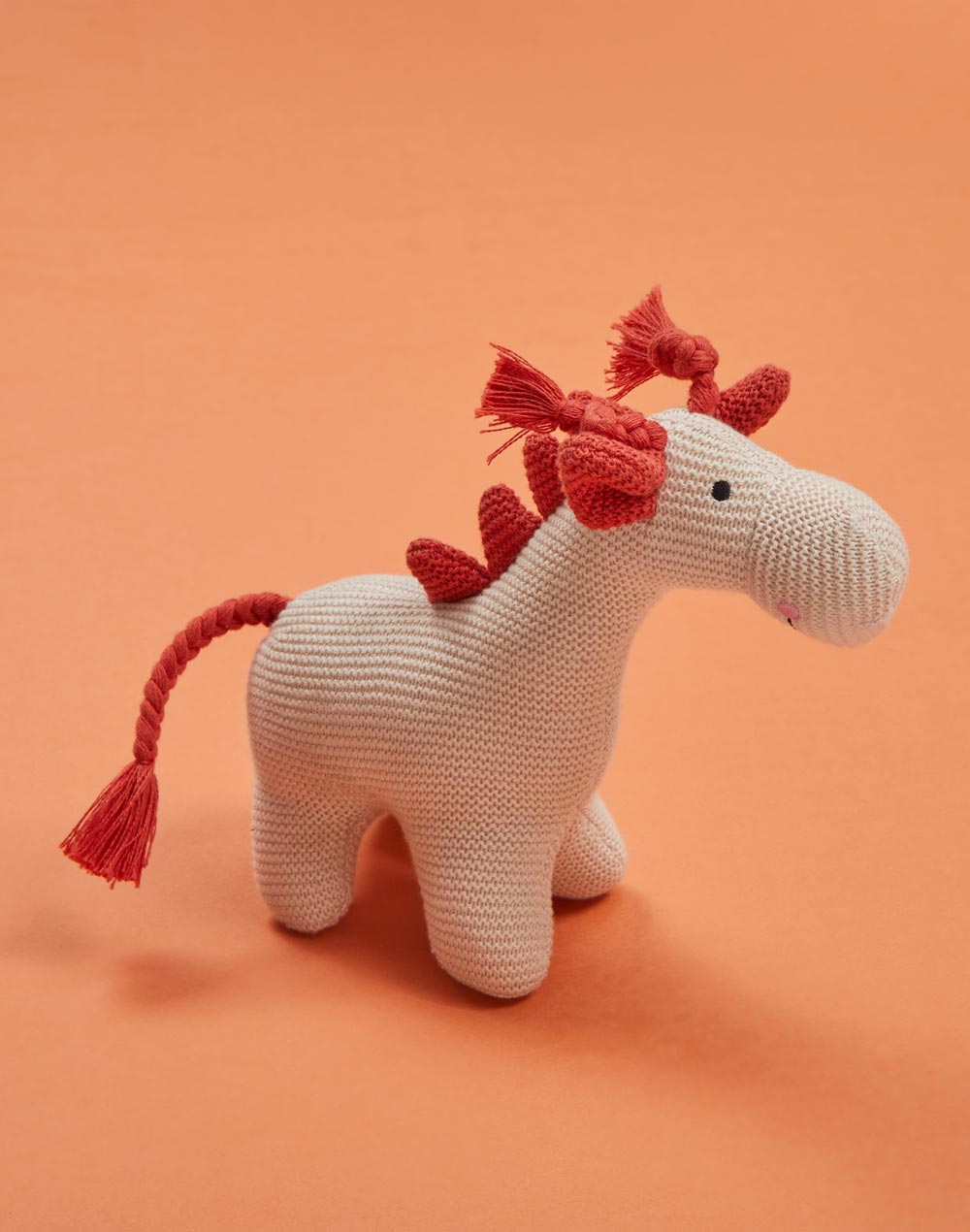 Beige Poly Filled Cotton Pony Toy