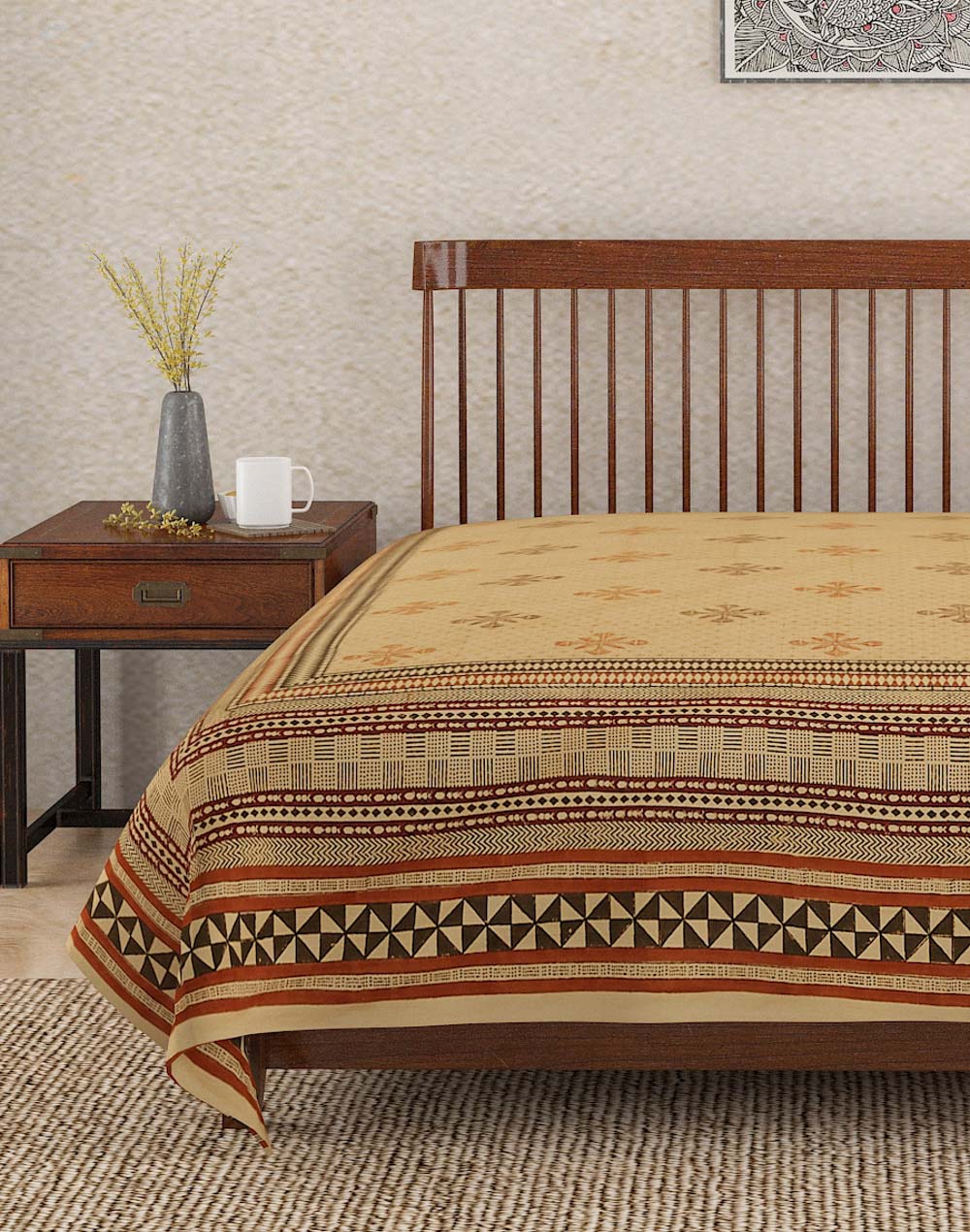 Cotton Karwan Printed Bed Cover - King