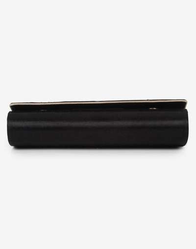 Black Silk Blend Embroidered Clutch Black Silk Blend Embroidered Clutch