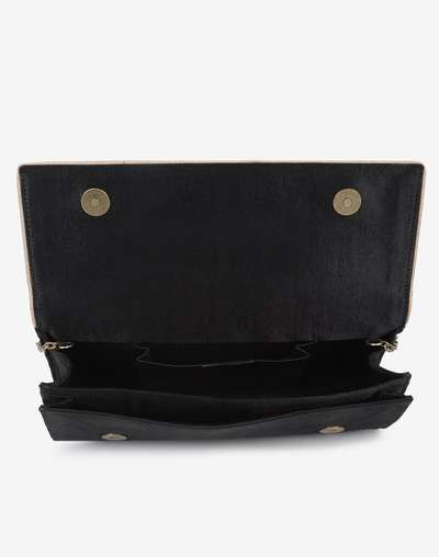 Black Silk Blend Embroidered Clutch Black Silk Blend Embroidered Clutch