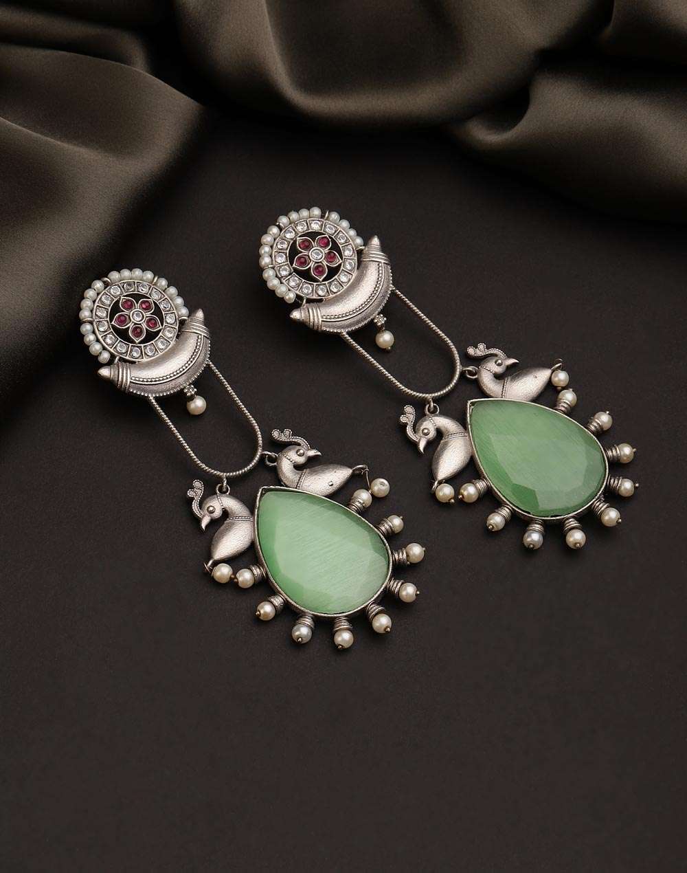 Buy Silver Metal Dangler Earrings for Women Online at Fabindia