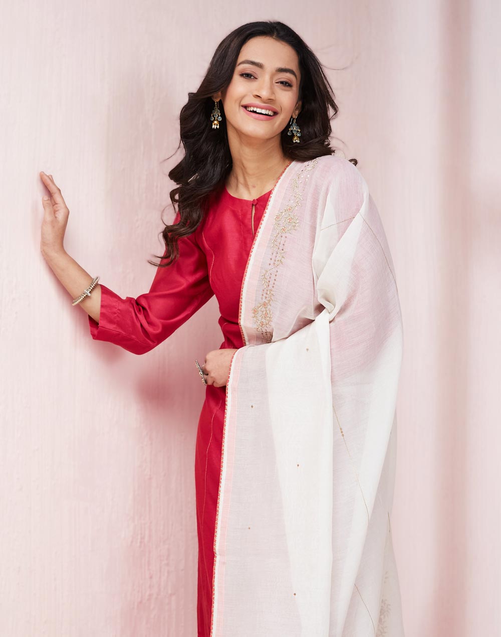 Natural Cotton Silk Metallic Embroideries Dupatta Natural Cotton Silk Metallic Embroideries Dupatta
