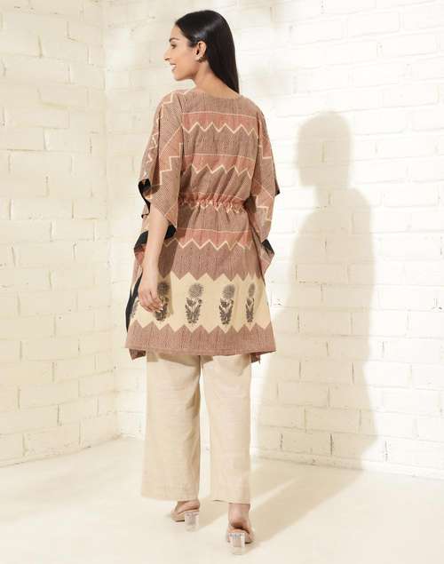 Red Cotton Printed Kaftan Red Cotton Printed Kaftan