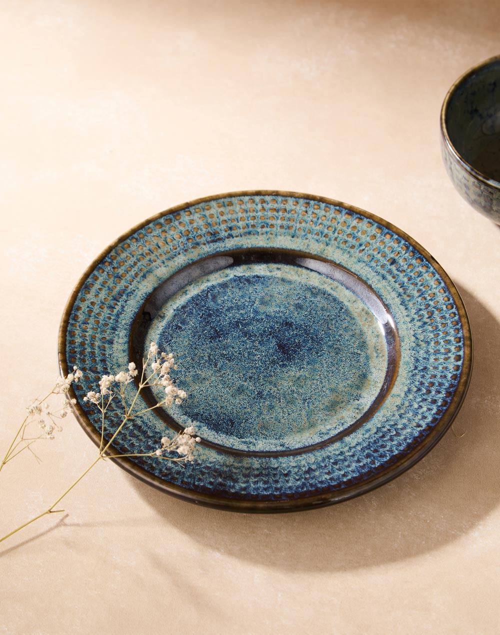 Blue Ceramic Dariya Quarter Plate