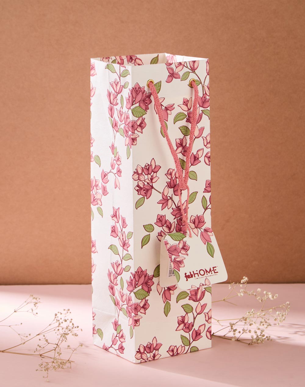 Pink Paper Bougainvillea Gift Bag
