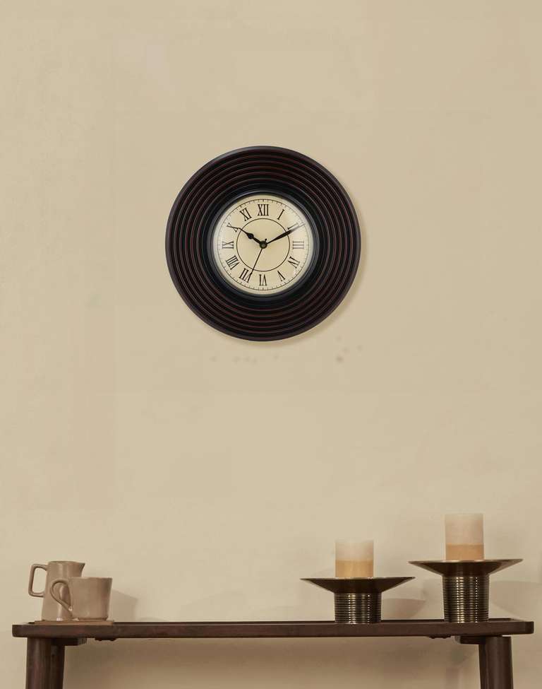 Buy Black Wooden Samaya Wall Clock Online at Fabindia 20162068