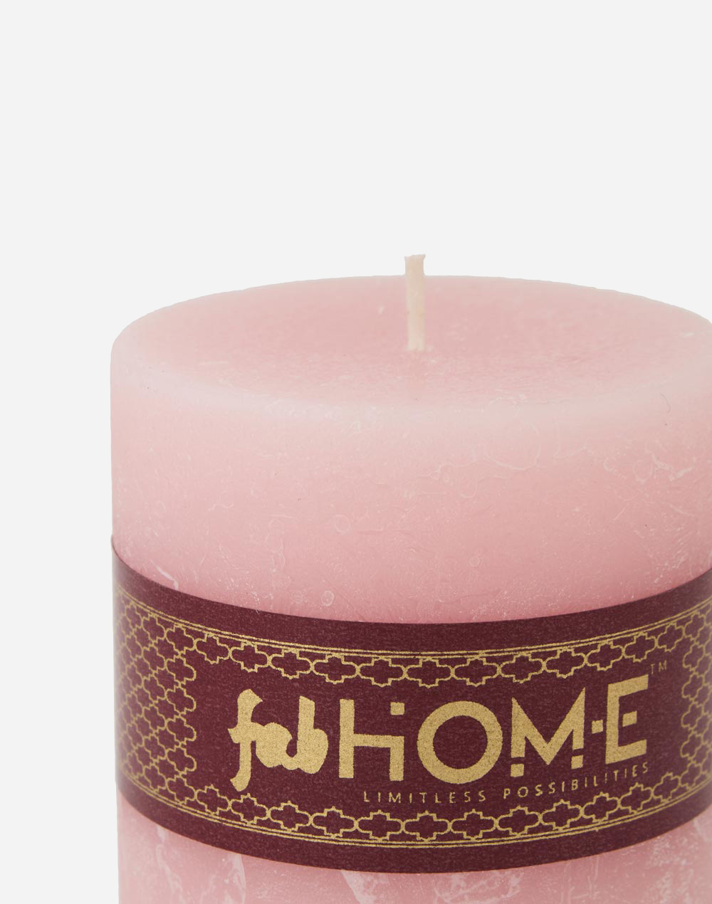 Rose Wax Pillar Candle - Pink Rose Wax Pillar Candle - Pink