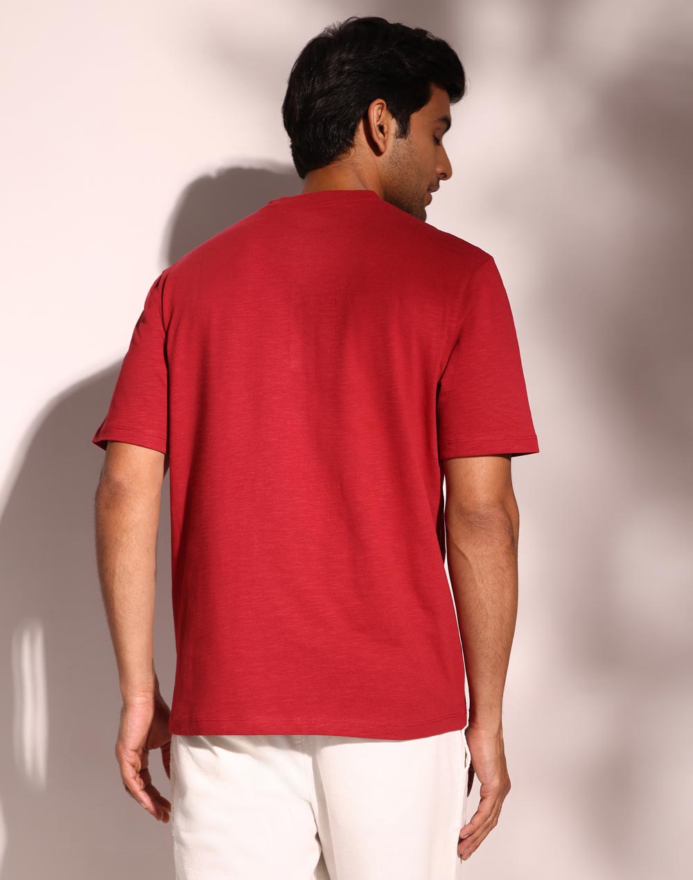 Red Cotton Comfort Fit Organic Slub Tee Red Cotton Comfort Fit Organic Slub Tee
