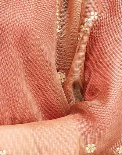 Pink Silk Blend Embroidered Dupatta Pink Silk Blend Embroidered Dupatta