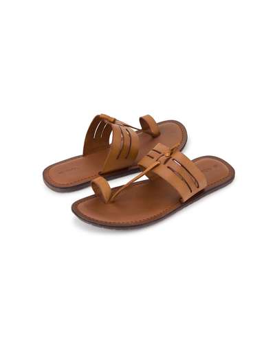 Man Chapple Buy Brown Leather Chappal for Men Online at Fabindia | 20170245