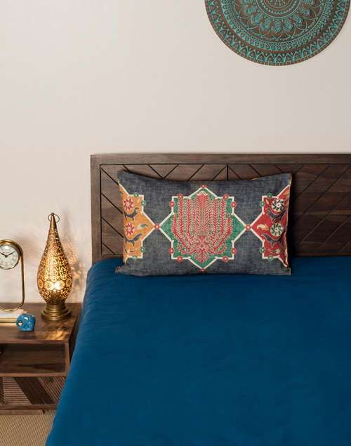 Multi Cotton Fergana Printed Pillow Cover 45x70 | Set of 2 Multi Cotton Fergana Printed Pillow Cover 45x70 | Set of 2
