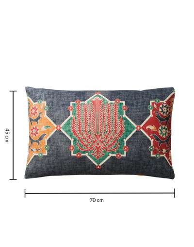 Multi Cotton Fergana Printed Pillow Cover 45x70 | Set of 2 Multi Cotton Fergana Printed Pillow Cover 45x70 | Set of 2