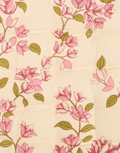 Pink Cotton Printed Bougainvillea Chair Pad Pink Cotton Printed Bougainvillea Chair Pad