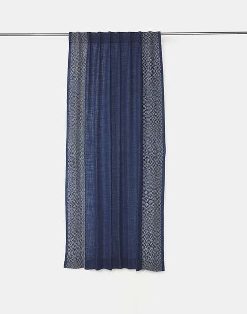 Indigo Cotton Woven Curtain | 1pc- 5 Feet Indigo Cotton Woven Curtain | 1pc- 5 Feet