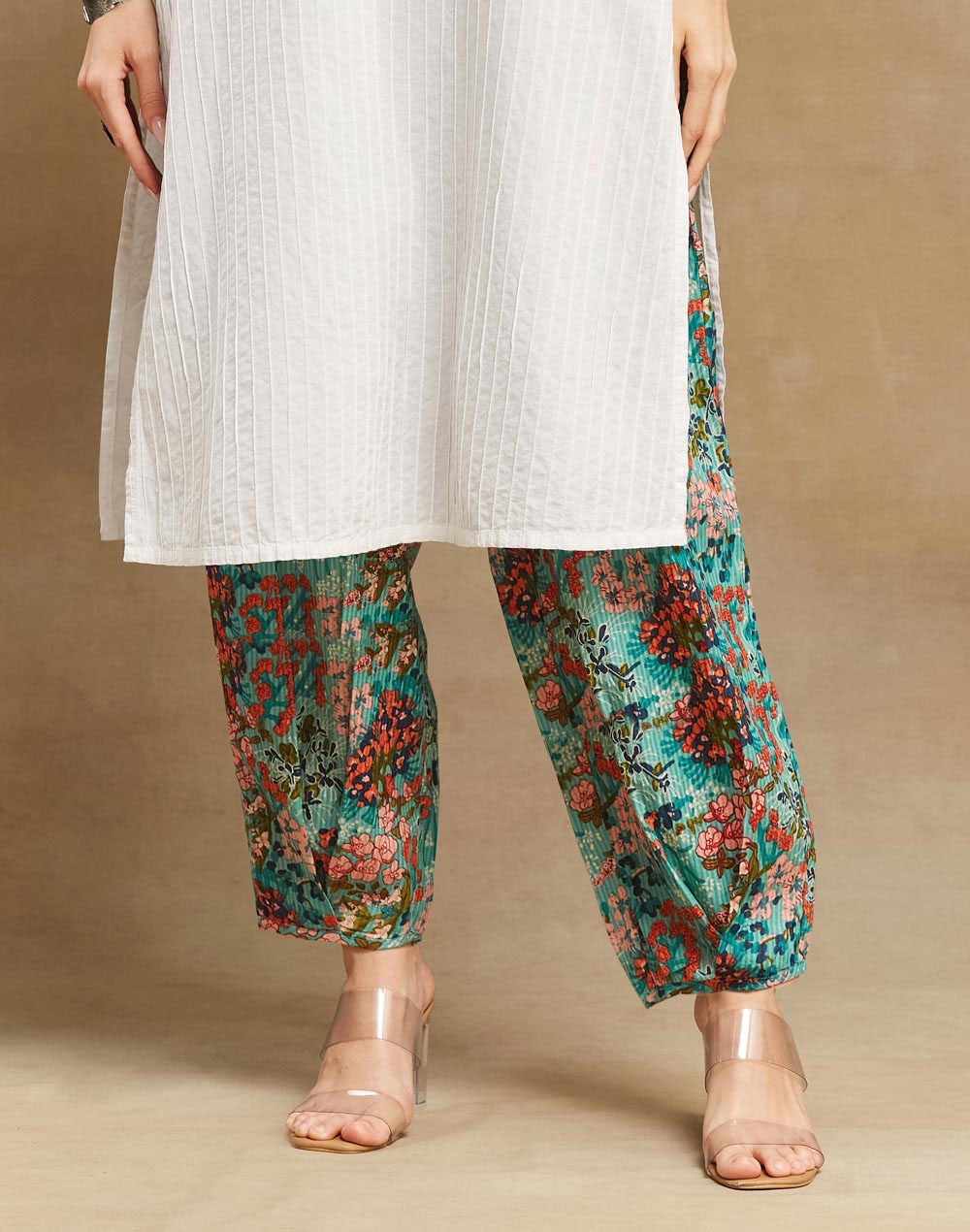 Hand Block Print Cotton Wide Leg Drawstring Pants - 5 Patterns Available Hand Block Print Cotton Wide Leg Drawstring Pants - 5 Patterns Available