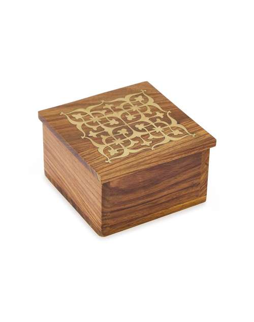 Brass Wood Inlay Nurvi Utility Box Brass Wood Inlay Nurvi Utility Box