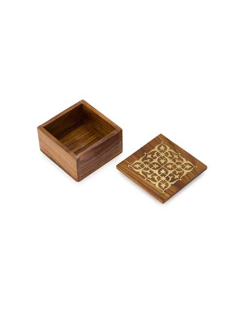 Brass Wood Inlay Nurvi Utility Box Brass Wood Inlay Nurvi Utility Box