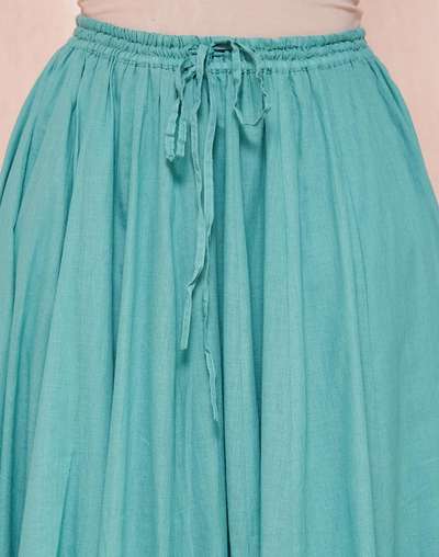Turquoise Cotton Ghera Skirt Turquoise Cotton Ghera Skirt