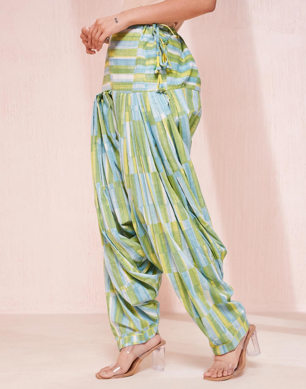 Blue Cotton Printed Patiala Blue Cotton Printed Patiala