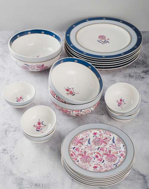 Multi Ceramic Decaled Luxe Dinner Set Multi Ceramic Decaled Luxe Dinner Set